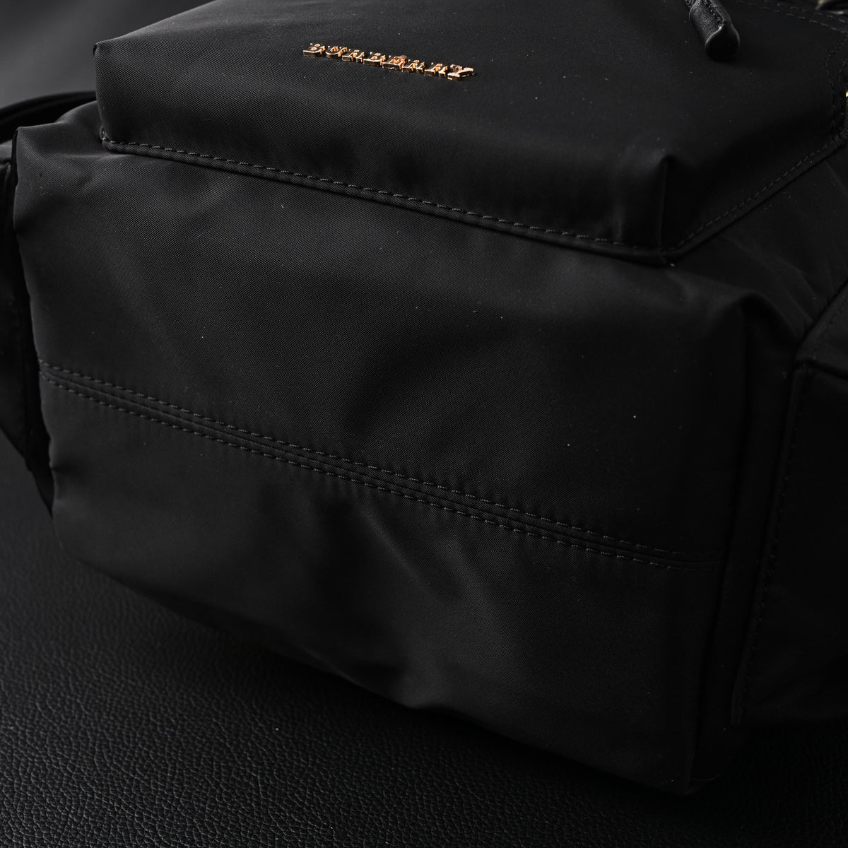 Burberry the Rucksack – Black Nylon & Leather Backpack with Gold-Tone Hardware - Black with Gold Accents product image 9,