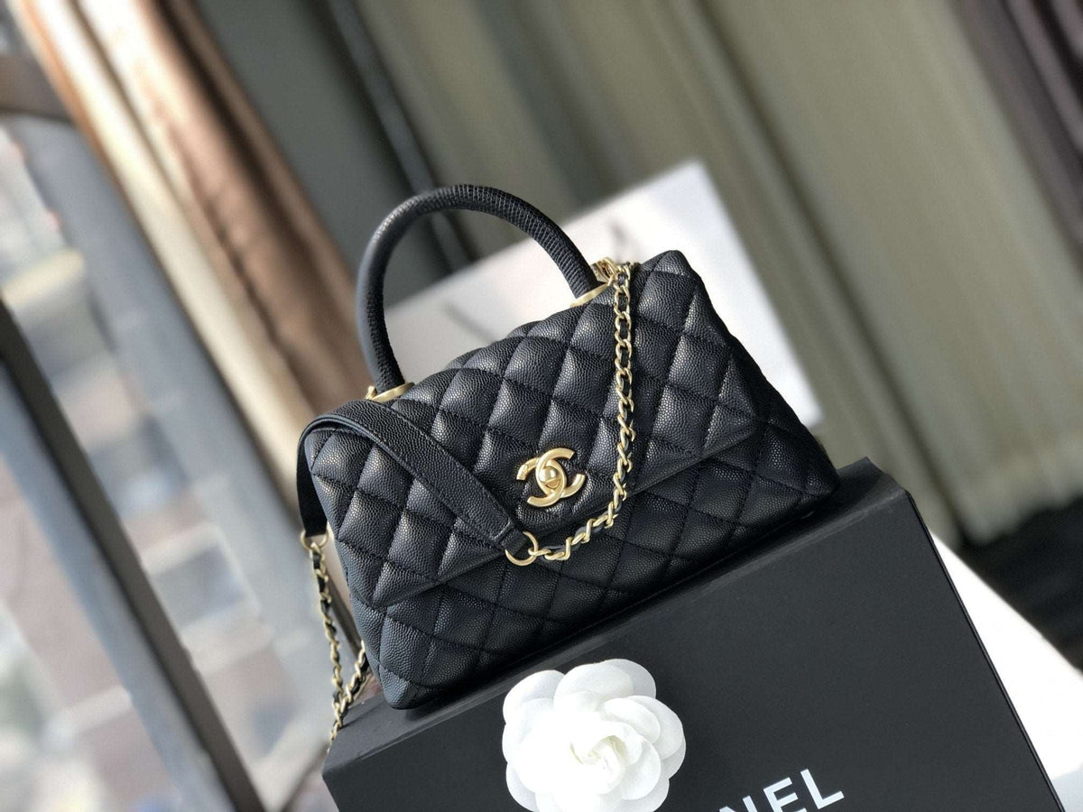 Chanel Small Flap Bag with Coco Handle - Black with Black Hardware product image 1, provided for visual reference and