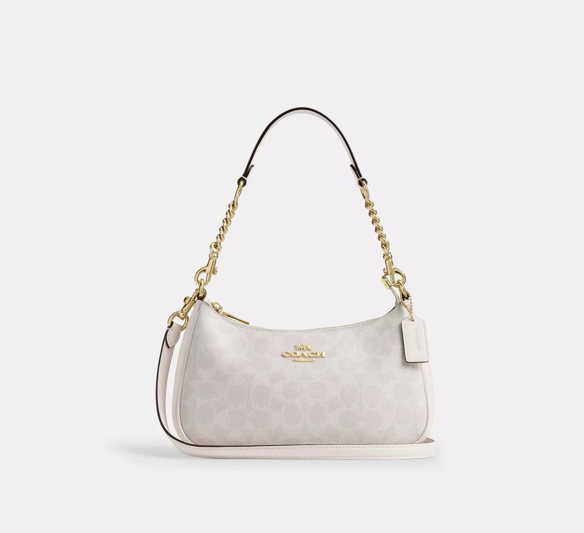 Coach Teri Shoulder Bag - White & Pink product image 1, provided for visual reference and product detail review