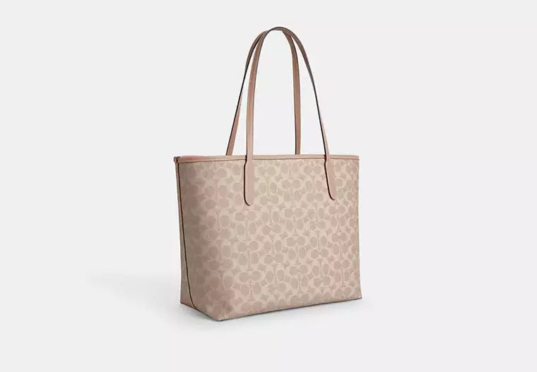 City Tote Bag in Signature Canvas - Sand product image 2, provided for visual reference and product detail review