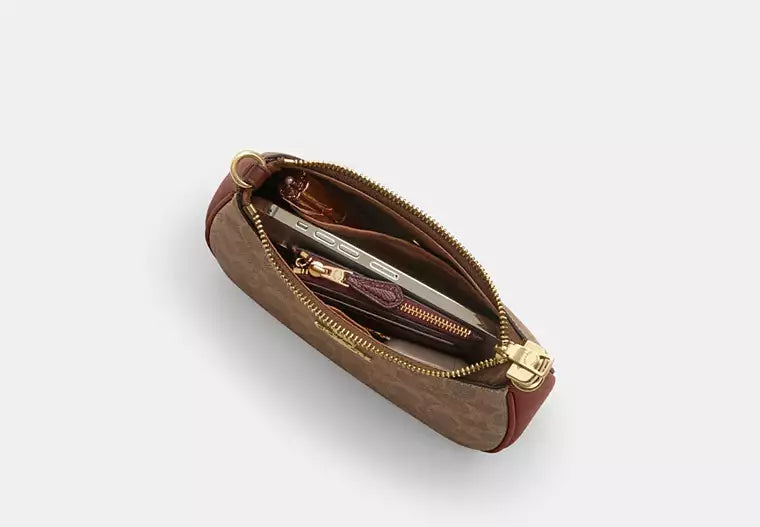 Teri Mini Crossbody Bag in Signature Canvas - Tan/Brown product image 6, provided for visual reference and product detail