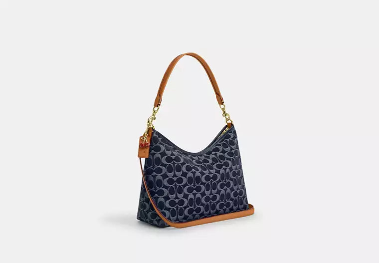 Coach Laurel Shoulder Bag in Signature Denim product image 3, provided for visual reference and product detail review