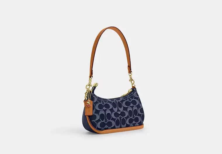 Teri Mini Shoulder Bag | Signature Denim product image 2, provided for visual reference and product detail review