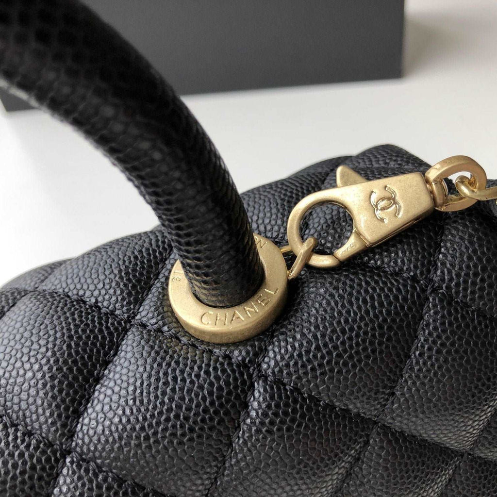 Chanel Small Flap Bag with Coco Handle - Black with Black Hardware product image 9, provided for visual reference and