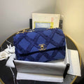 Chanel 19 Denim Medium Flap Bag - Blue product image 1, provided for visual reference and product detail review