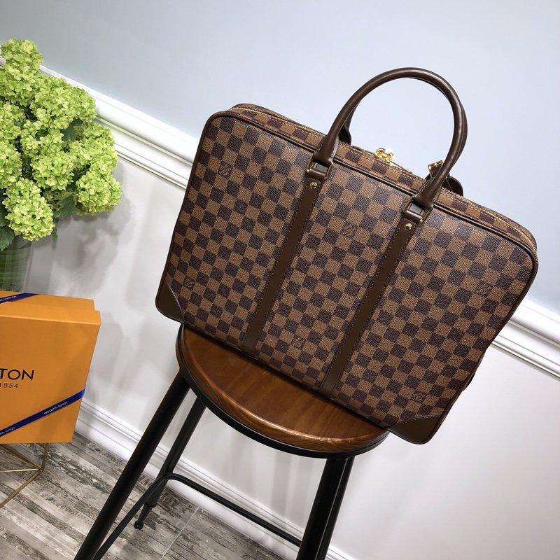Louis Vuitton Checkered Canvas Briefcase product image 2, provided for visual reference and product detail review