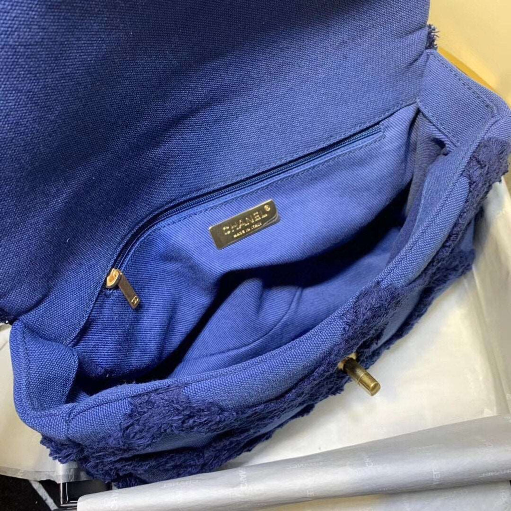 Chanel 19 Denim Medium Flap Bag - Blue product image 8, provided for visual reference and product detail review
