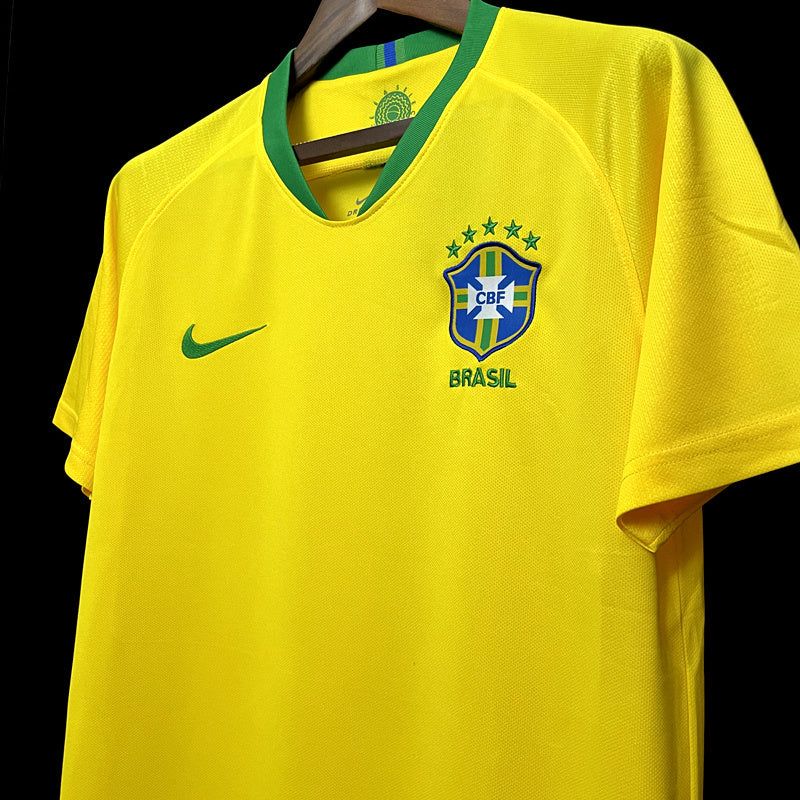 Brazil Home Jersey 2018 Retro Football Kit Soccer Shirt product image 5