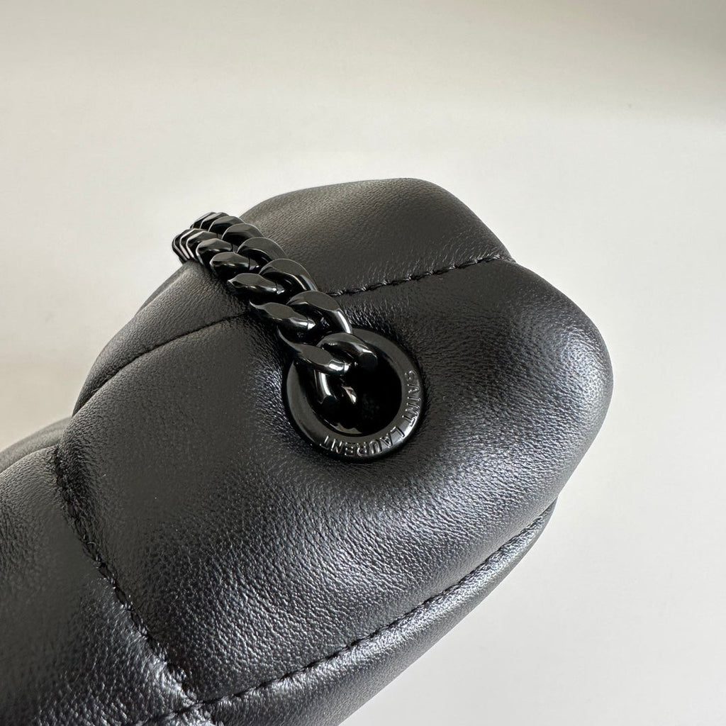 YSL Loulou Puffer Toy Bag in Quilted Lambskin Black Size 23x15.5x8.5 product image 4, provided for visual reference and