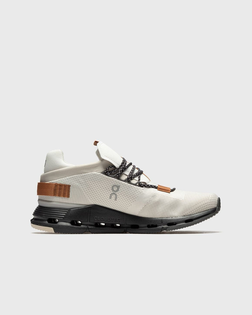 On Cloudnova White Pecan Lifestyle Sneakers product image 3, provided for visual reference and product detail review