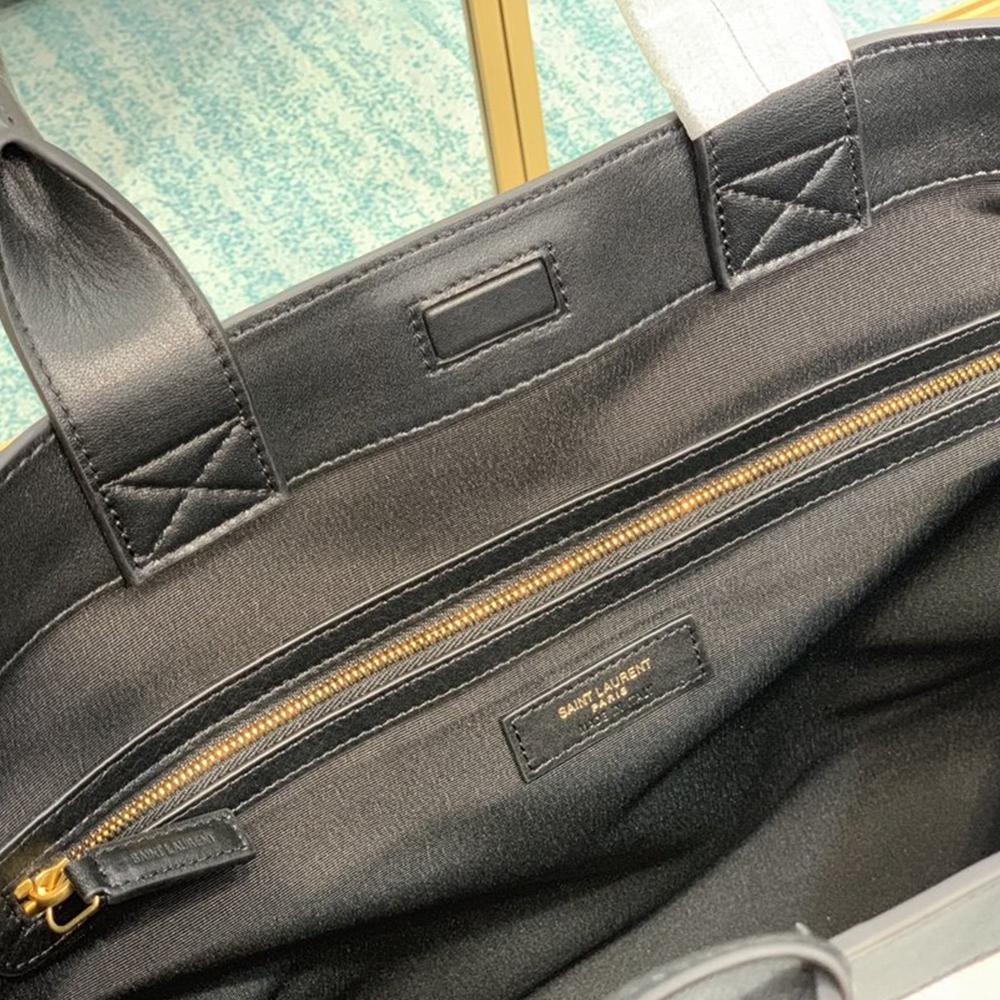 YSL Tag Hobo Bag - Beige/Black product image 7, provided for visual reference and product detail review