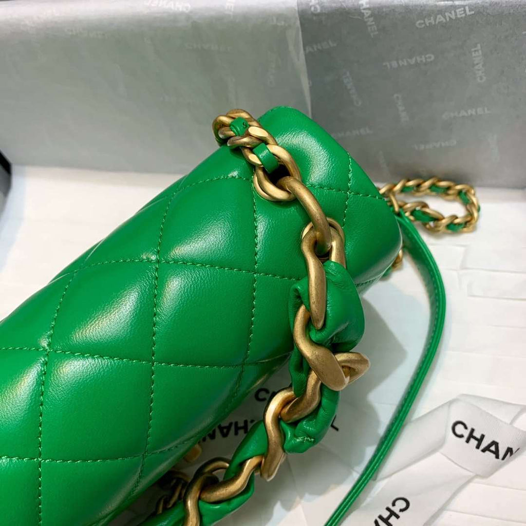 Chanel Flap Bag with Chunky Chain Green product image 6, provided for visual reference and product detail review