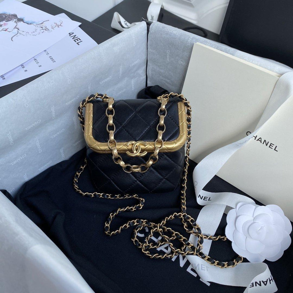 Chanel Small Kiss-Lock Bag - Black product image 1, provided for visual reference and product detail review