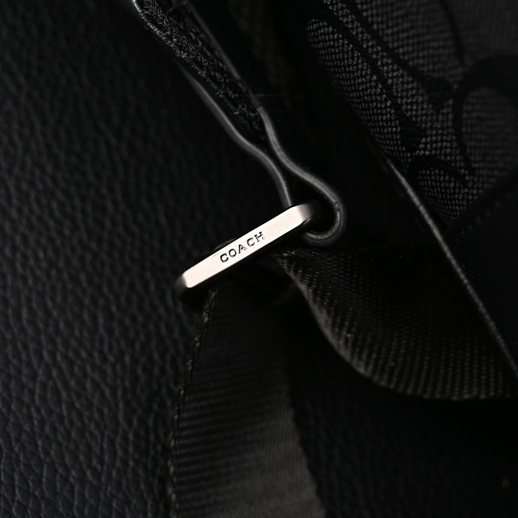 Coach West Backpack – Signature Canvas in Black/Grey - Black/Grey Monogram Pattern product image 10, provided for visual