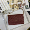 Chanel Classic Wallet On Chain Burgundy Caviar product image 1, provided for visual reference and product detail review