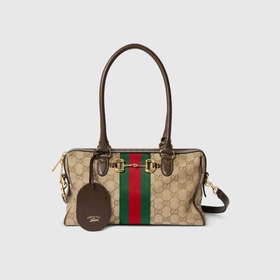 Gucci GG Canvas Boston Bag - Beige product image 1, provided for visual reference and product detail review