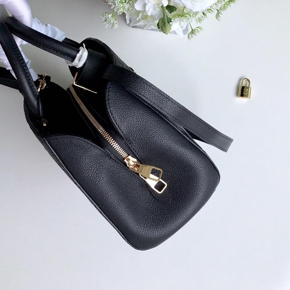 LV Montaigne MM Black Handbag product image 3, provided for visual reference and product detail review