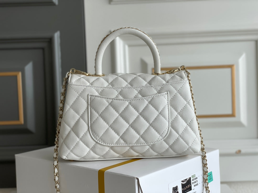 Chanel Coco Handle White Bag product image 3, provided for visual reference and product detail review
