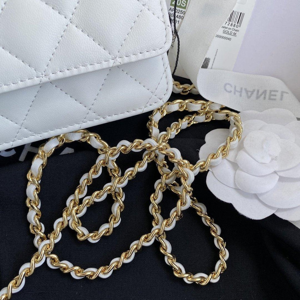 Chanel Wallet On Chain WOC White product image 7, provided for visual reference and product detail review