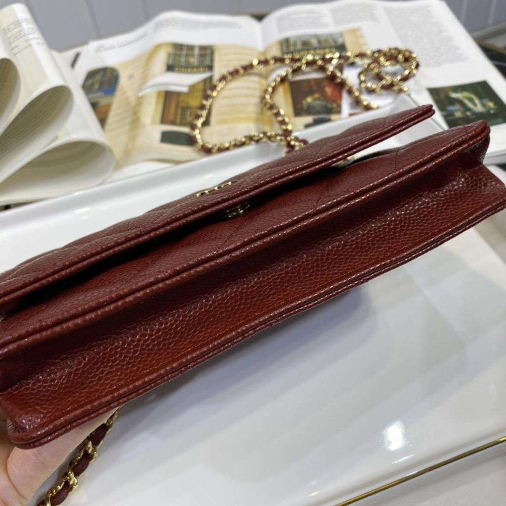 Chanel Classic Wallet On Chain Burgundy Caviar product image 5, provided for visual reference and product detail review