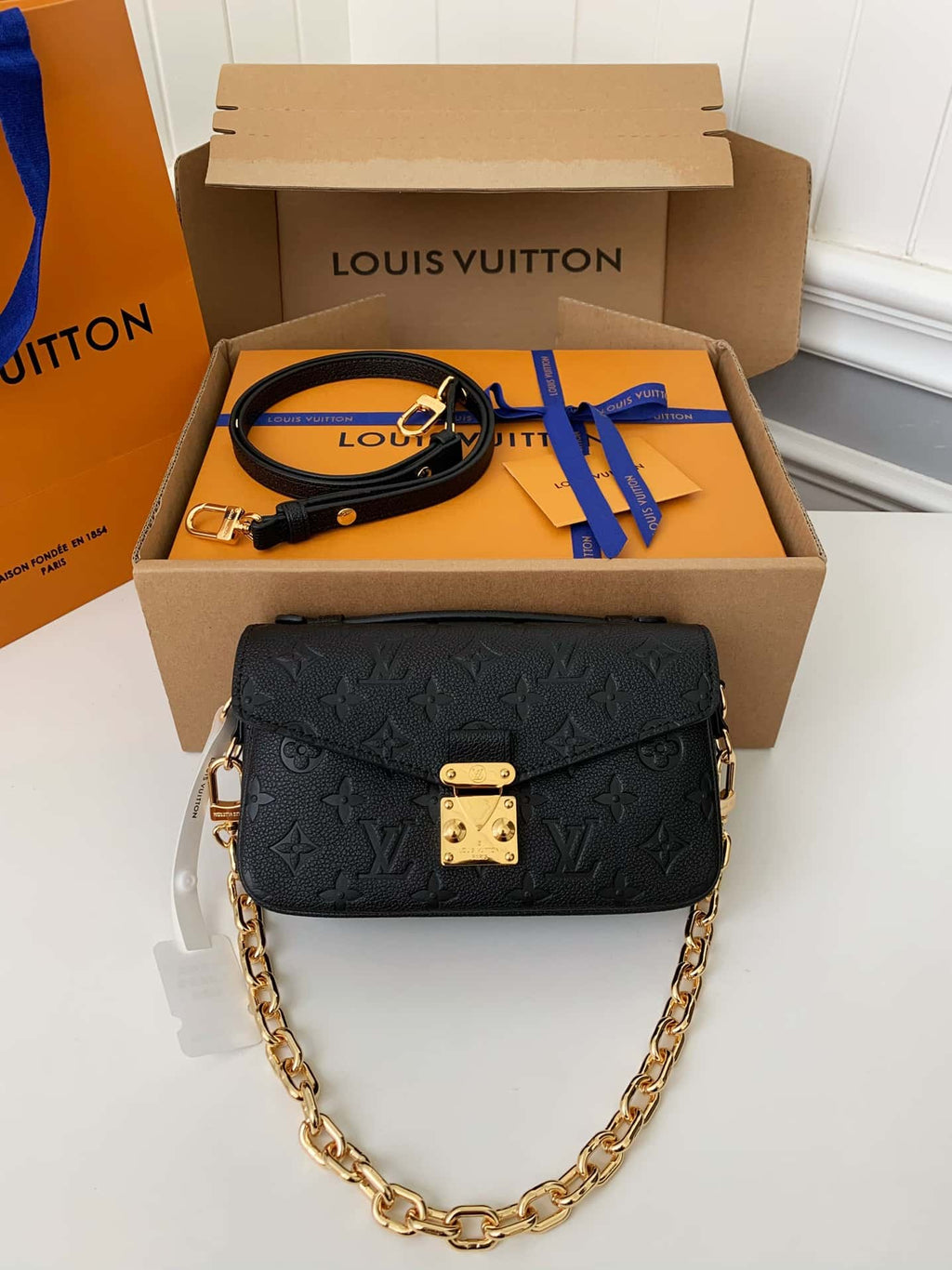 Louis Vuitton Monogram Empreinte Handbag - Black product image 13, provided for visual reference and product detail review
