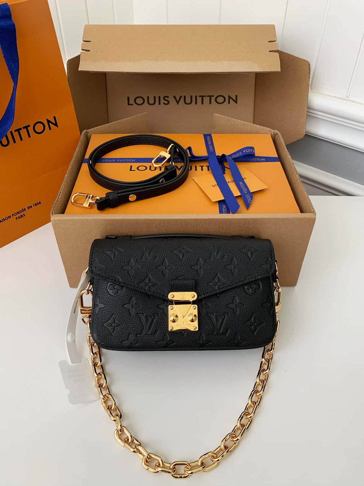 Louis Vuitton Monogram Empreinte Handbag - Black product image 13, provided for visual reference and product detail review