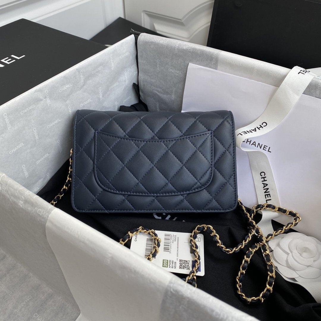 Chanel Wallet On Chain WOC Blue product image 3, provided for visual reference and product detail review
