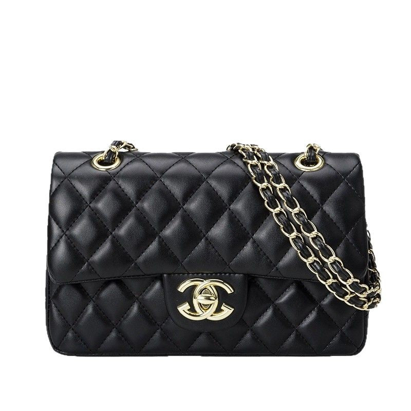 Chanel CF Classic Flap in Black Lambskin Handbag product image 1, provided for visual reference and product detail review