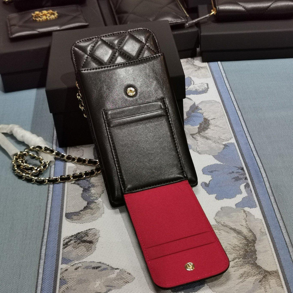 Chanel Lambskin Phone Holder Wallet product image 6, provided for visual reference and product detail review