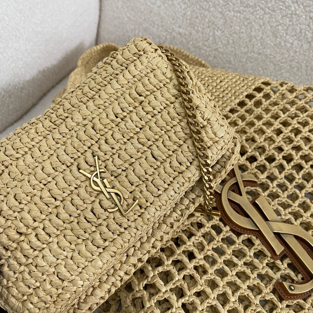 Saint Laurent YSL Raffia Icare Tote Bag product image 11, provided for visual reference and product detail review