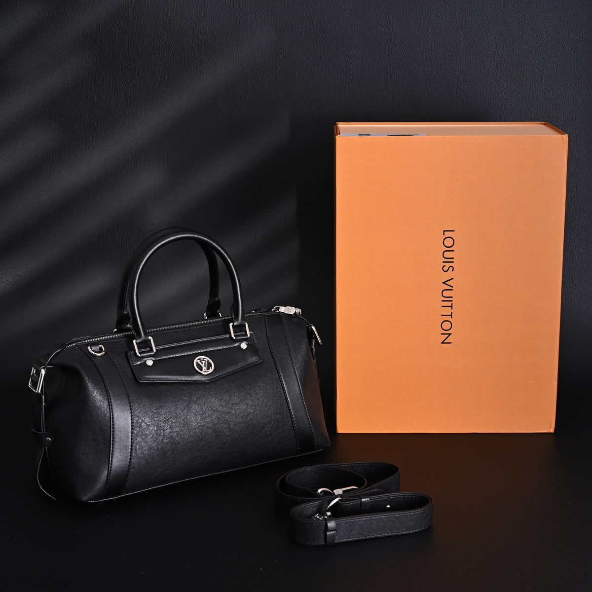 Louis Vuitton Nano Biker Bag in Black Lambskin Leather – Top Handle & Shoulder Carry (M14623) product image 1, provided for