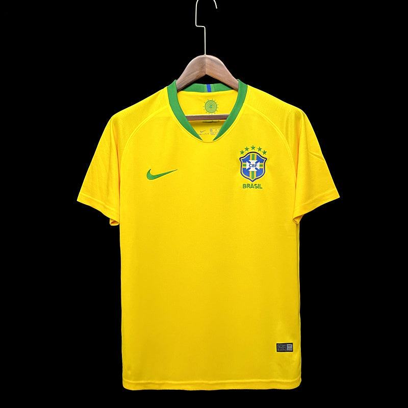 Brazil Home Jersey 2018 Retro Football Kit Soccer Shirt product image 1
