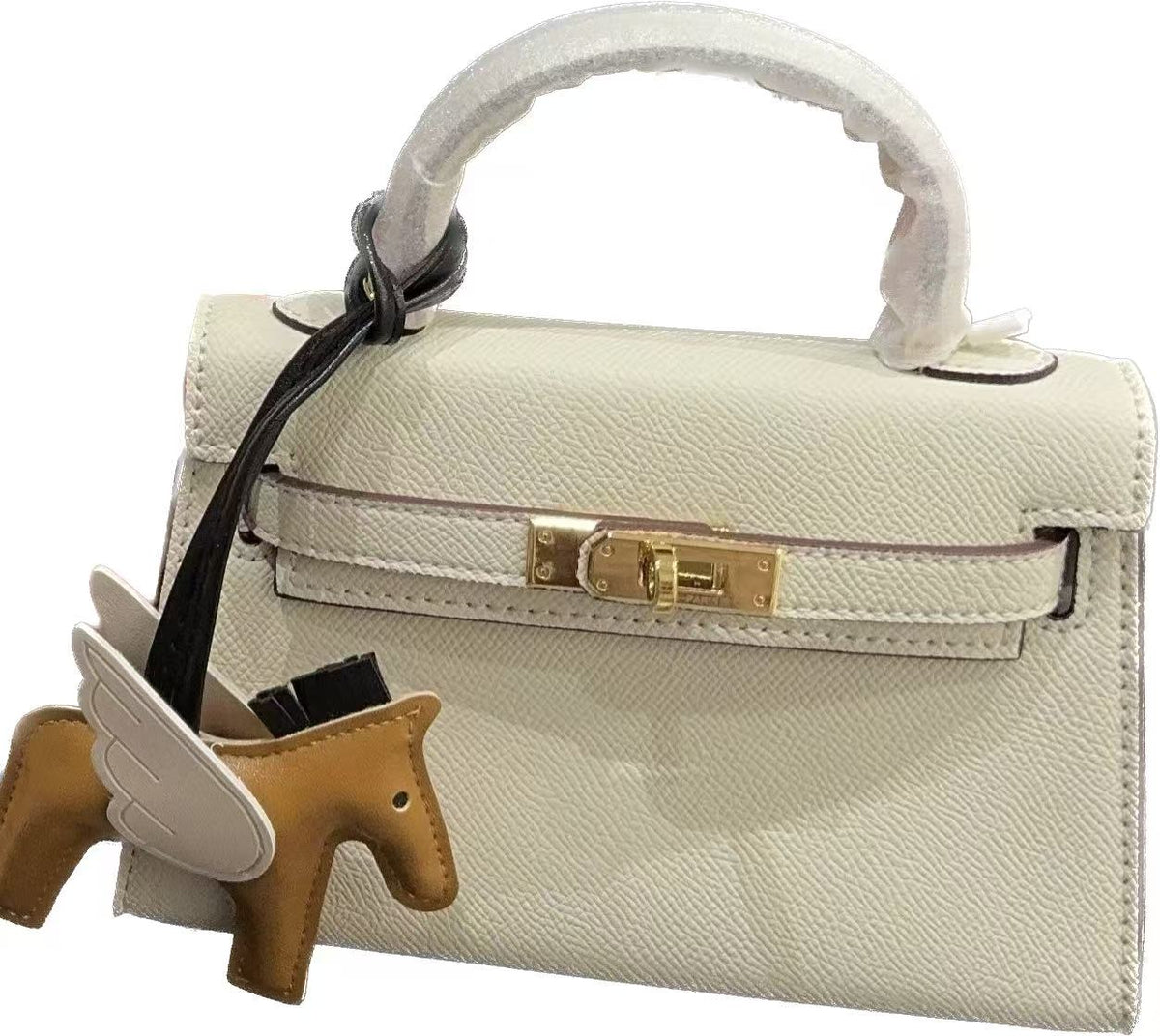 Hermes Mini Kelly 20 Nata Handbag product image 1, provided for visual reference and product detail review