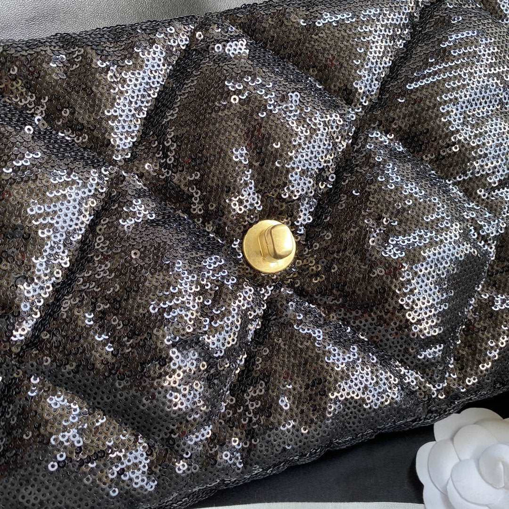 Chanel 19 Sequin Flap Bag Black product image 7, provided for visual reference and product detail review