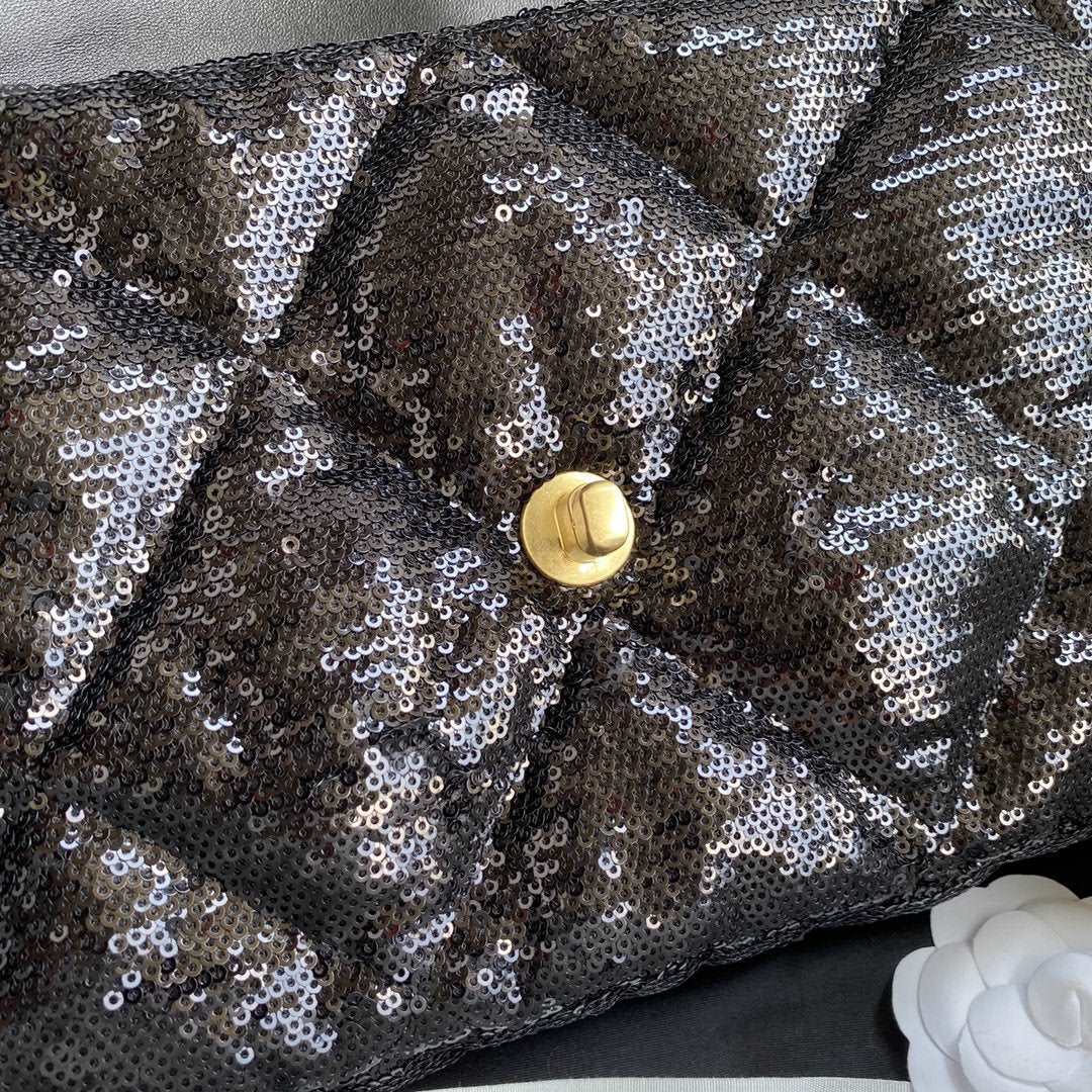Chanel 19 Sequin Flap Bag Black product image 7, provided for visual reference and product detail review