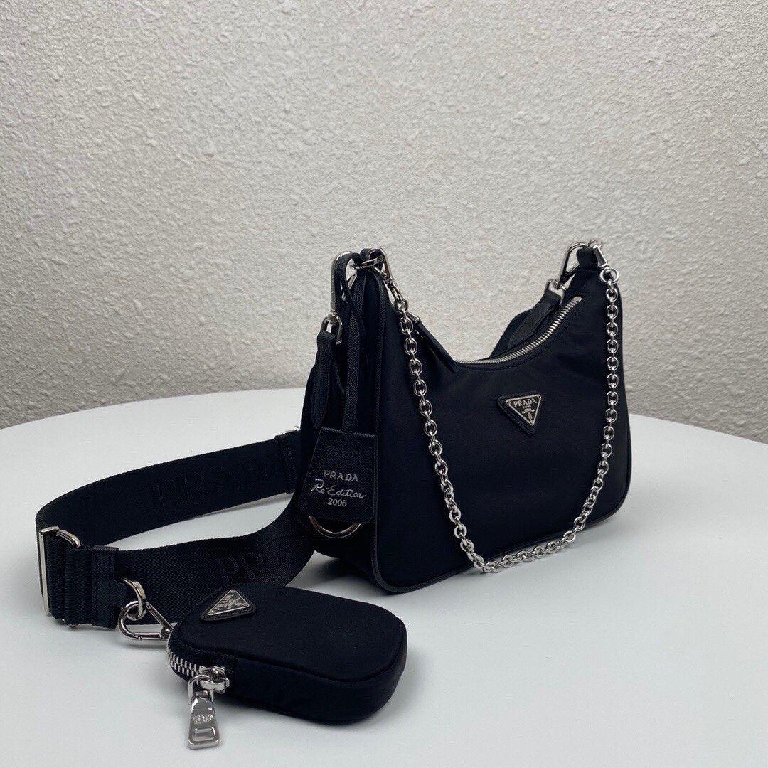 Prada Re-Edition 2005 Re Nylon Bag - Black product image 2, provided for visual reference and product detail review