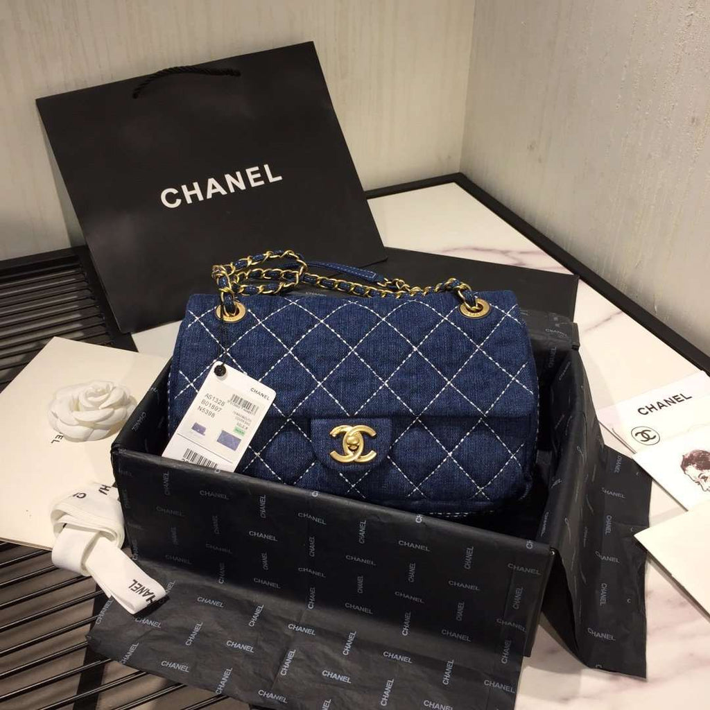 Chanel Denim Quilted Flap Bag product image 1, provided for visual reference and product detail review