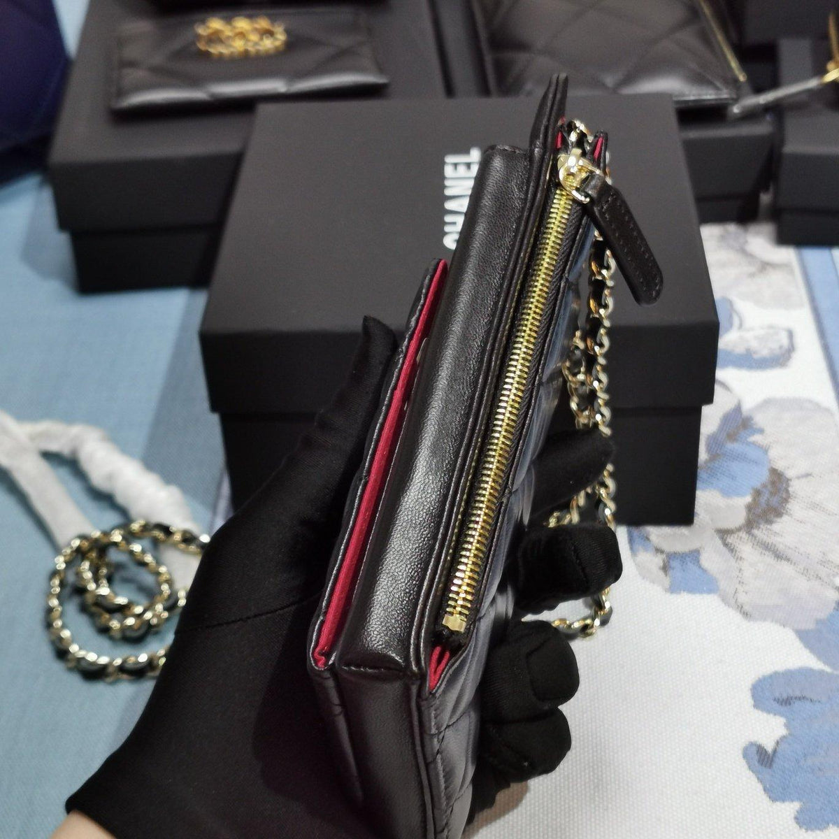 Chanel Lambskin Phone Holder Wallet product image 7, provided for visual reference and product detail review