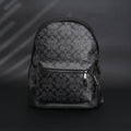 Coach West Backpack – Signature Canvas in Black/Grey - Black/Grey Monogram Pattern product image 1, provided for visual