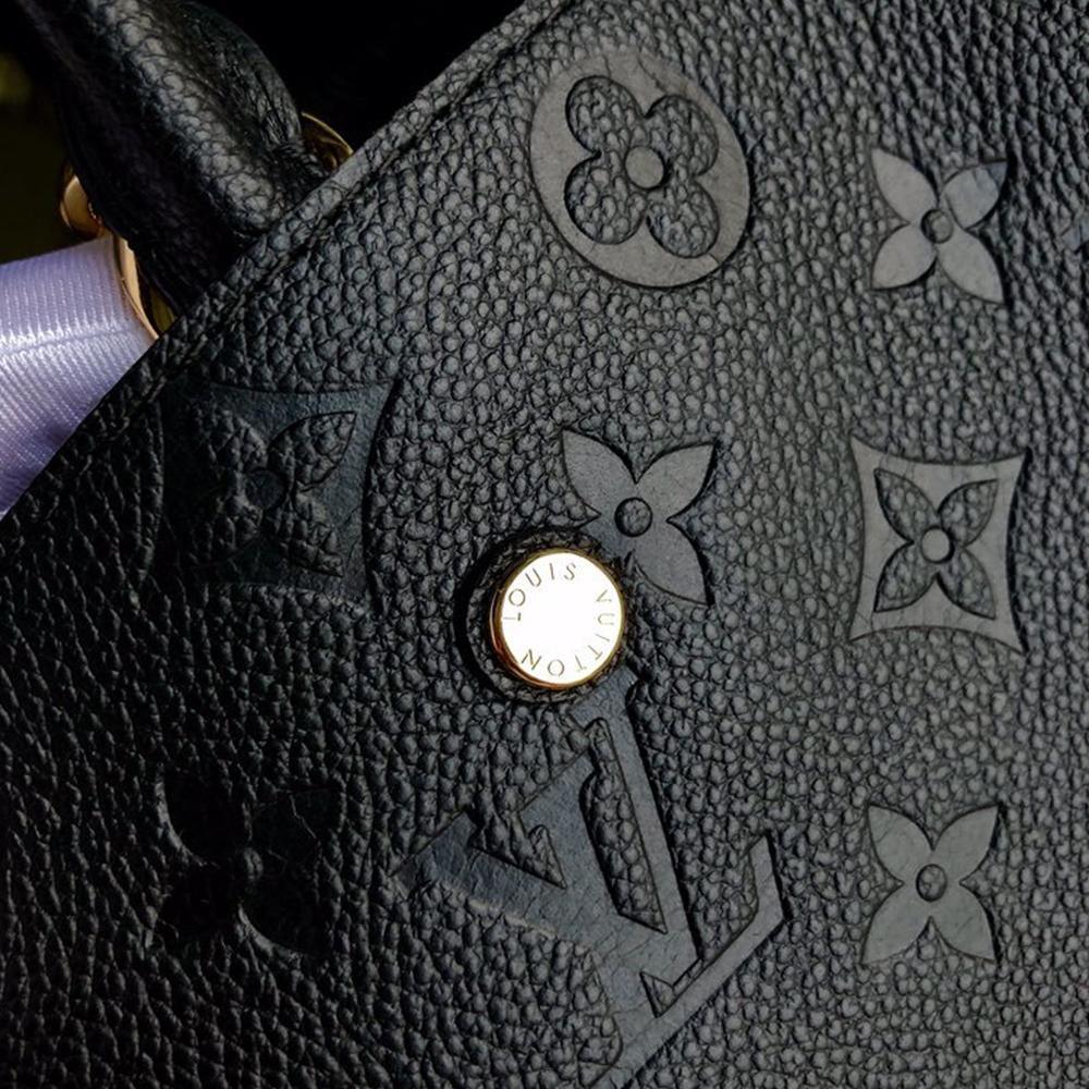 LV Montaigne MM Black Handbag product image 8, provided for visual reference and product detail review