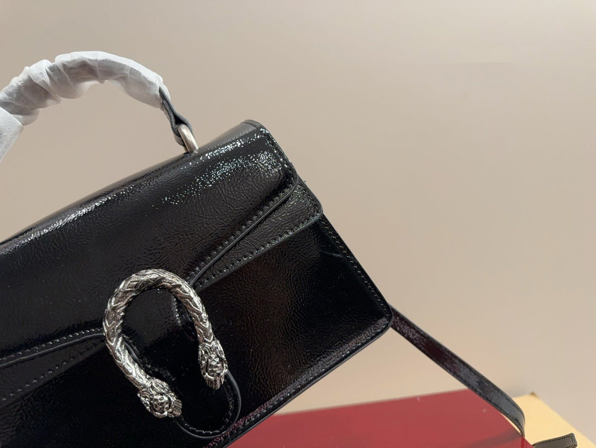 Gucci Glossy Black Handbag Crossbody product image 2, provided for visual reference and product detail review