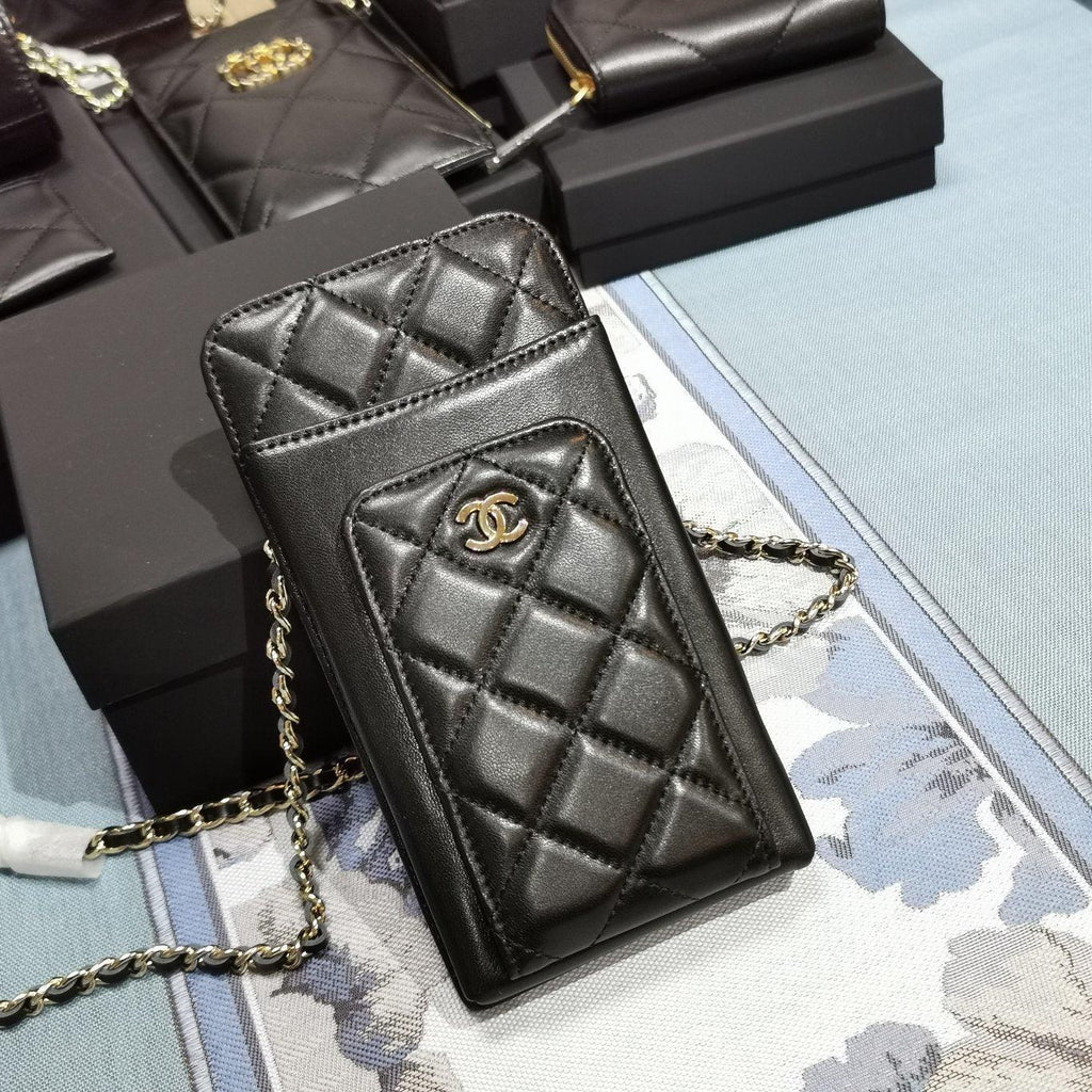 Chanel Lambskin Phone Holder Wallet product image 1, provided for visual reference and product detail review