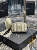 YSL Loulou Mini Camera Bag 18cm White product image 1, provided for visual reference and product detail review