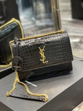YSL Sunset Bag Small - Black product image 1, provided for visual reference and product detail review