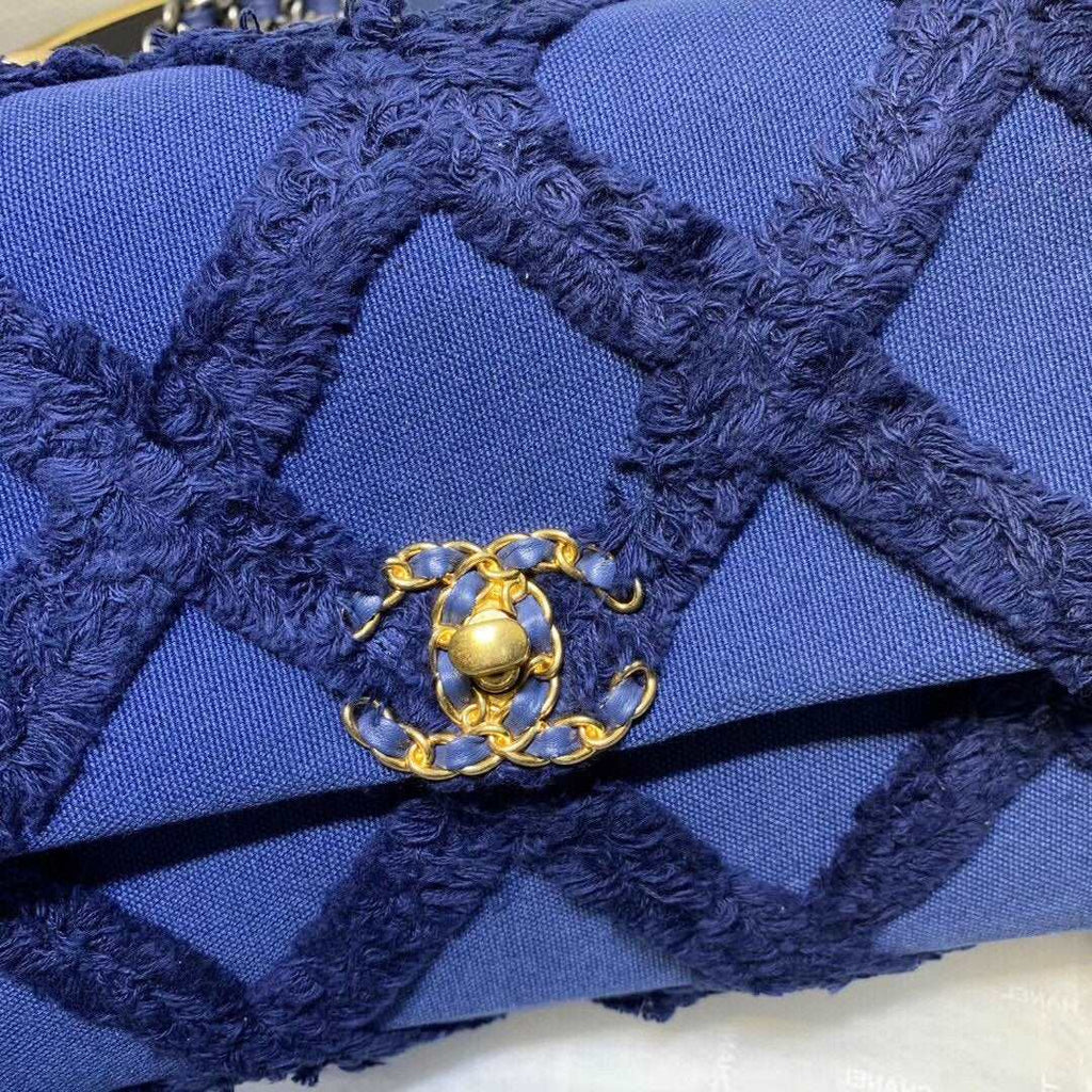 Chanel 19 Denim Medium Flap Bag - Blue product image 4, provided for visual reference and product detail review