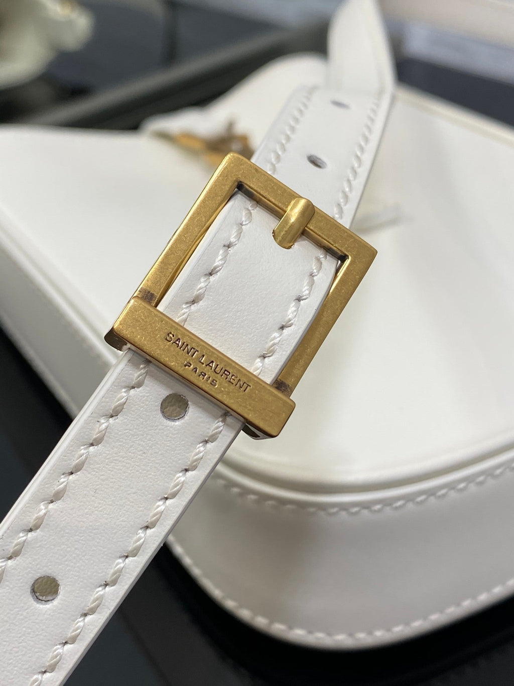 YSL Le 5 a 7 Mini White Bag product image 5, provided for visual reference and product detail review