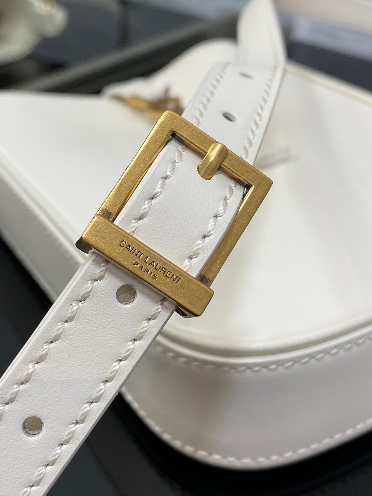 YSL Le 5 a 7 Mini White Bag product image 5, provided for visual reference and product detail review