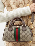 Gucci Ophidia Mini GG Supreme-Canvas Top-Handle Bag - Beige product image 1, provided for visual reference and product