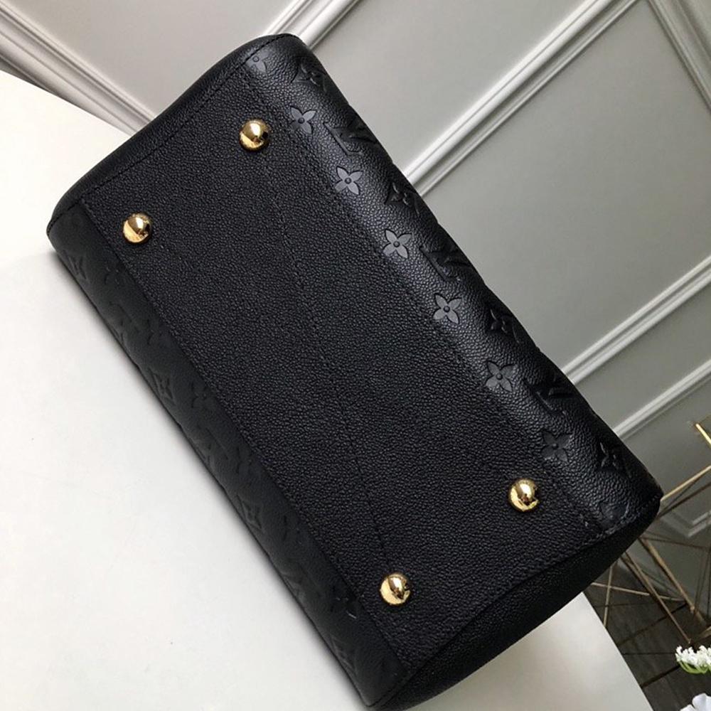 LV Montaigne MM Black Handbag product image 4, provided for visual reference and product detail review