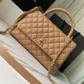 Chanel Flap Bag with Handle Beige product image 1, provided for visual reference and product detail review